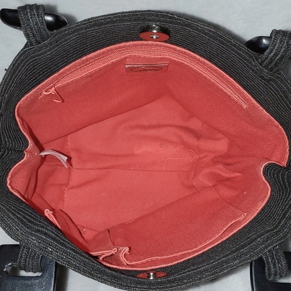 Talbots Dual Top Handle Woven Mini Tote - Picture 9 of 14